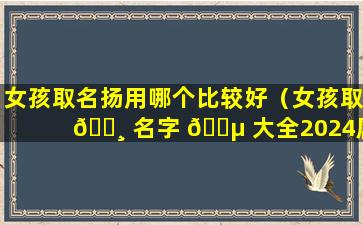 女孩取名扬用哪个比较好（女孩取 🌸 名字 🌵 大全2024属龙免费取名）